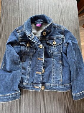 J. Khaki Girls' 3T Dark Blue Denim Jacket with Button Front